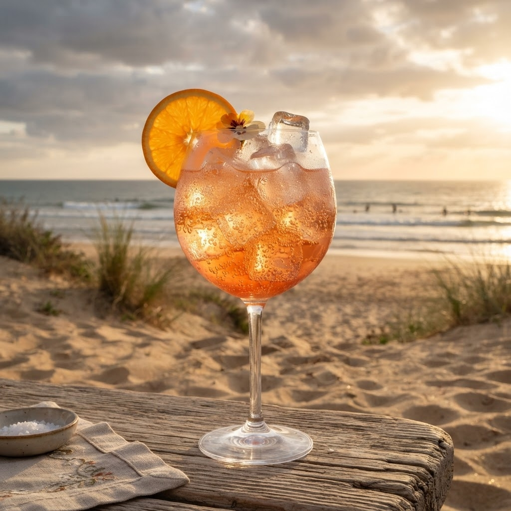 Surfer's Spritz — cóctel de La Mezclaíta en El Palmar